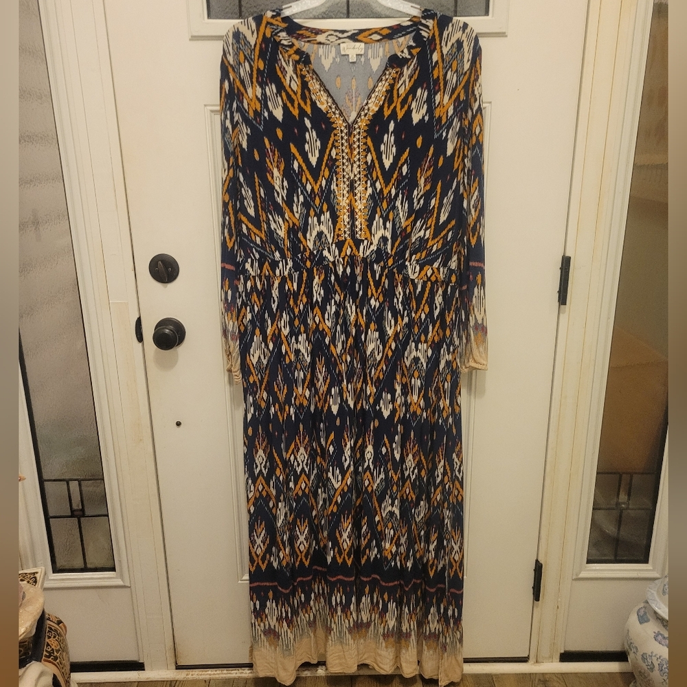 Wonderly Long Sleeve Maxi Dress 2X